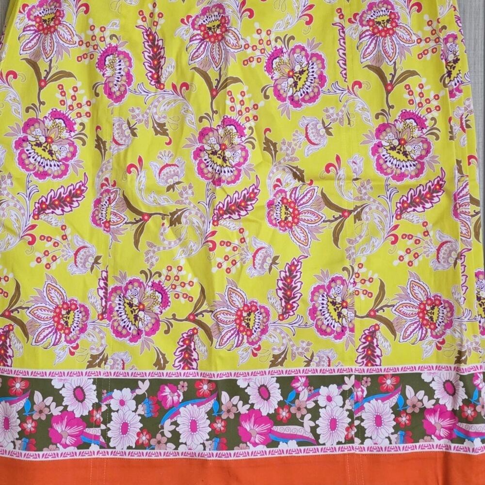 Anthropologie Maeve Paisley Yellow High Waist Slit Skirt Only Women Sz 10 NWT - Picture 11 of 13